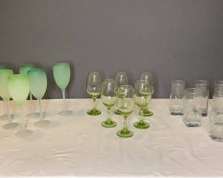 Green Wine Glasses