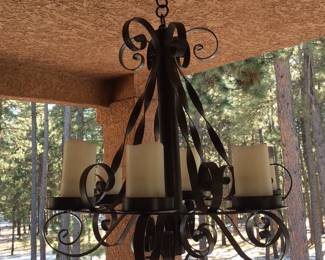 Outdoor Battery Operated Candle Chandelier
