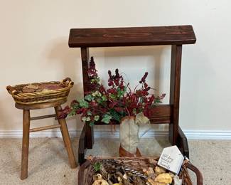 Saddle Stand & Wood Stools