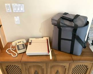Boston Paper Cutter & Comdial Desk Phone
