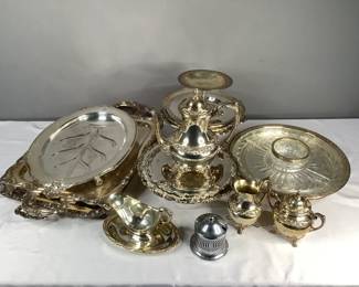 Silver Plate Hostess Set, Lazy Susan & More
