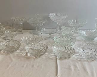 Cut Glass Dessert Cups and Serving Ware
