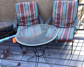 Bronze Toned Metal Bistro Set