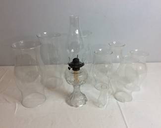 Hurricane Lamp Chimneys & Oil Lamp
