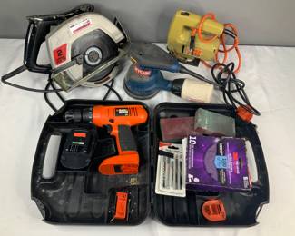 Black & Decker Cordless Drill, Craftsman Circular Saw

