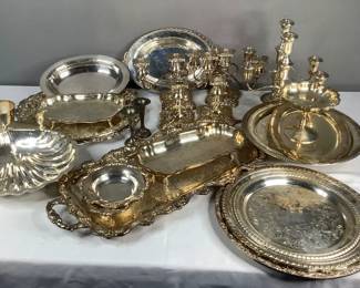 Lord Silver Weighted Candlesticks, Silver Plated Items
