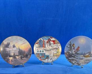 (3) Collectors Plates w/Stands