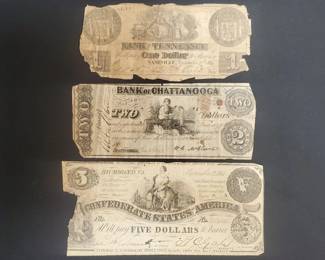 (3) Confederate Bills