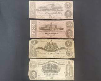 (4) Confederate Bills