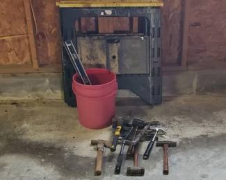 (2) Sawhorses, Hammers, Level & More (LPO)