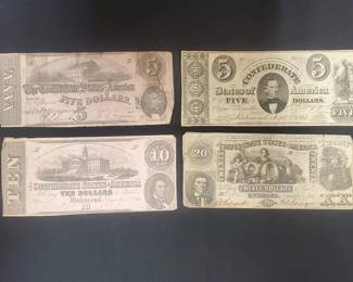 (2) Confederate Bills