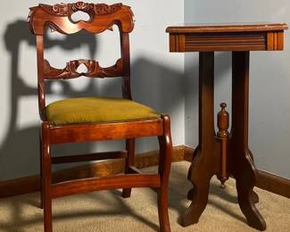 Vintage Parlor Table & Side Chair (LPO)