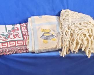 Vintage Dutch Doll Quilt Top, Afghan and Throw (LPO)