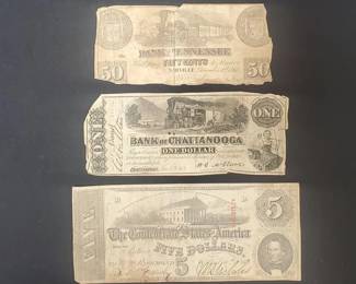 (3) Confederate Bills