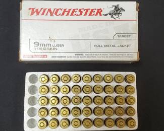 (45) Winchester 9mm Luger Ammunition (Partial Box)