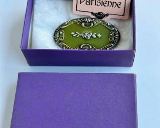 Vintage Catherine Popesco Art Deco Enamel & Crystal Brooch Pin, France
Lot #: 31