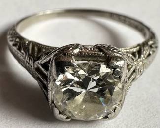 Vintage Platinum & Diamond Ring, Size 6
Lot #: 6