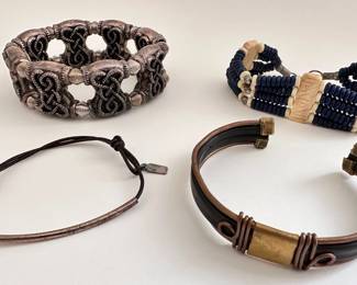 4 Bracelets: J. Jill Elephant Hair & More, Some Vintage
Lot #: 122