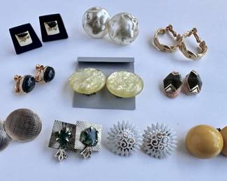 10 Pairs Vintage Clip-On & Screw-On Earrings By Monet, Coro, Goldette, Dauplaise & More
Lot #: 110