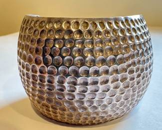 Vintage Mexico 925 Sterling Midcentury Large Hand Hammered Bangle Bracelet
Lot #: 7