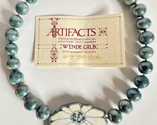 Wende Gilb Artisan Bead & Ceramic Necklace With 925 Sterling Silver Clasp
Lot #: 86