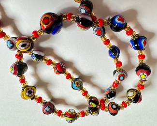 Vintage Italian Millefiori Glass Bead Necklace
Lot #: 54