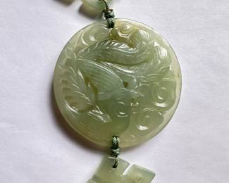 Large Vintage Carved Jadite Necklace (One Broken Piece)
Lot #: 88