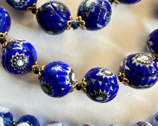 Set Italian Millefiori Glass Bead Necklace With Bracelet & Longer Millefiori Necklace (Needs Repair)
Lot #: 55