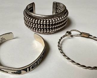 3 Vintage Sterling Silver Bracelets
Lot #: 77