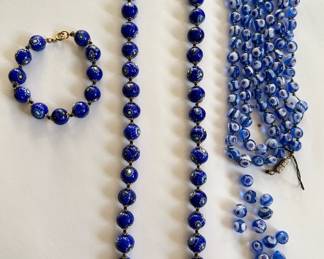 Set Italian Millefiori Glass Bead Necklace With Bracelet & Longer Millefiori Necklace (Needs Repair)
Lot #: 55