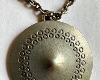 Vintage Jorgen Jensen Denmark Pewter Viking Shield Necklace
Lot #: 49