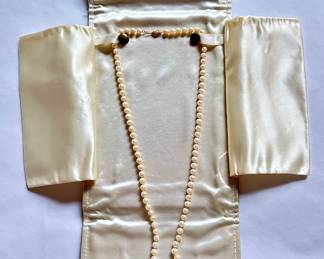 Vintage Genuine Pearl Opera Length Necklace With 14 Karat Gold Clasp In Original Case
Lot #: 11