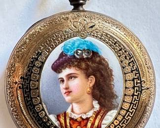 Antique Jules Mathey Pocket Watch With Portrait, Numbered
Lot #: 3