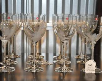 Wonderful Vintage Iittala “Nana Opal” 8” Stemmed Wine Glasses, Made in Finland. (Two Sets of 6 Available, $145 per set) 