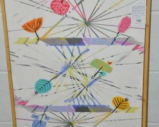 Marc Garrison, Birmingham Artist, “After Covid 19”, Mixed Media Collage, Titled and Signed in Verso. 16” x 23.5”, ($225). 