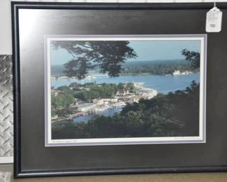 Another Michigan Artist Art Work! Signed by Saugatuck Artist R.C Fulwiler, This is a Color Photo Professionally Framed and Double Matted, Titled, "282 Steps Up: Saugatuck, MI" 25" x 19", ($195). 