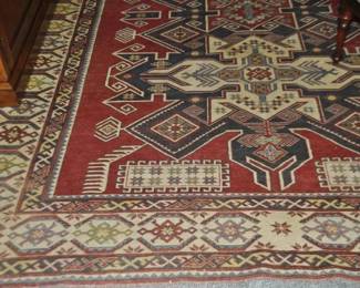 Vintage Azerbaijan Area Rug 100% Hand Knotted 7'6" x 9'10" ($595) 