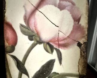 Sid Dickens T-148 "Mystic Bloom" Memory Block Tile Retired 2005. Luminous Flower With Mystical Power to Heal, Crackle Effect Used to Create an Aged Look & Feel ($85) 