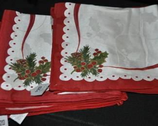 Two Sets of 4 Holiday Napkins Available ($20)