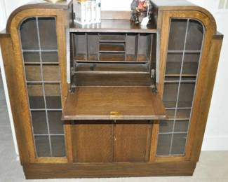 Another View of the Petite Art Deco Drop Down Desk with Desk Open. $495. 