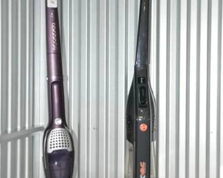 Electrolux ERGORAPIDO 2 in 1 Lithium Cordless Vacuum with Charger ($75) Shown with a Hoover Taskvac Cordless 18v Ch20110 Lithium Battery with Powered Brush Roll and Windtunnel Technology ($35) 