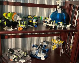 Lego Power Miners 8958 & 8960 Granite Grinder & Thunder Driller, Incomplete Set($42), Lego Aquazone 6150 Crystal Detector 99% Complete ($35), LegoSpace Exploriens 6958 Andro Base 3 piece Set 99% Complete (SOLD), Lego Star Wars 7656 General Grievous Starfighter no mini ($25), Lego Star Wars 8108 Armored Assault Tank Incomplete Set ($30), Lego Star Wars 7669 Anakins Jedi Starfighter Misisng one Mini ($25)
