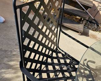 view of outdoor chair, sold as set with table and four chairs