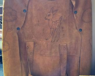 Vintage leather poncho