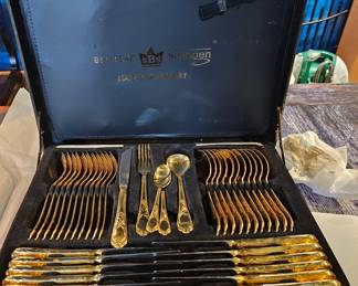Large vintage German SBS flatware set,