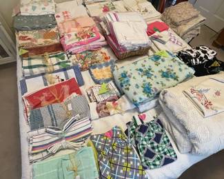 Lots of Linens and towels 