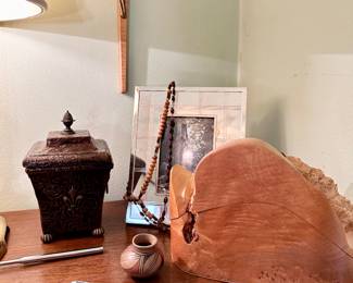 Artisan made birdseye maple secret storage box.