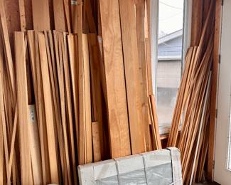 Lots of unused lumber.
