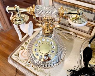 Crystal French style telephone.