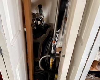 Golf clubs.